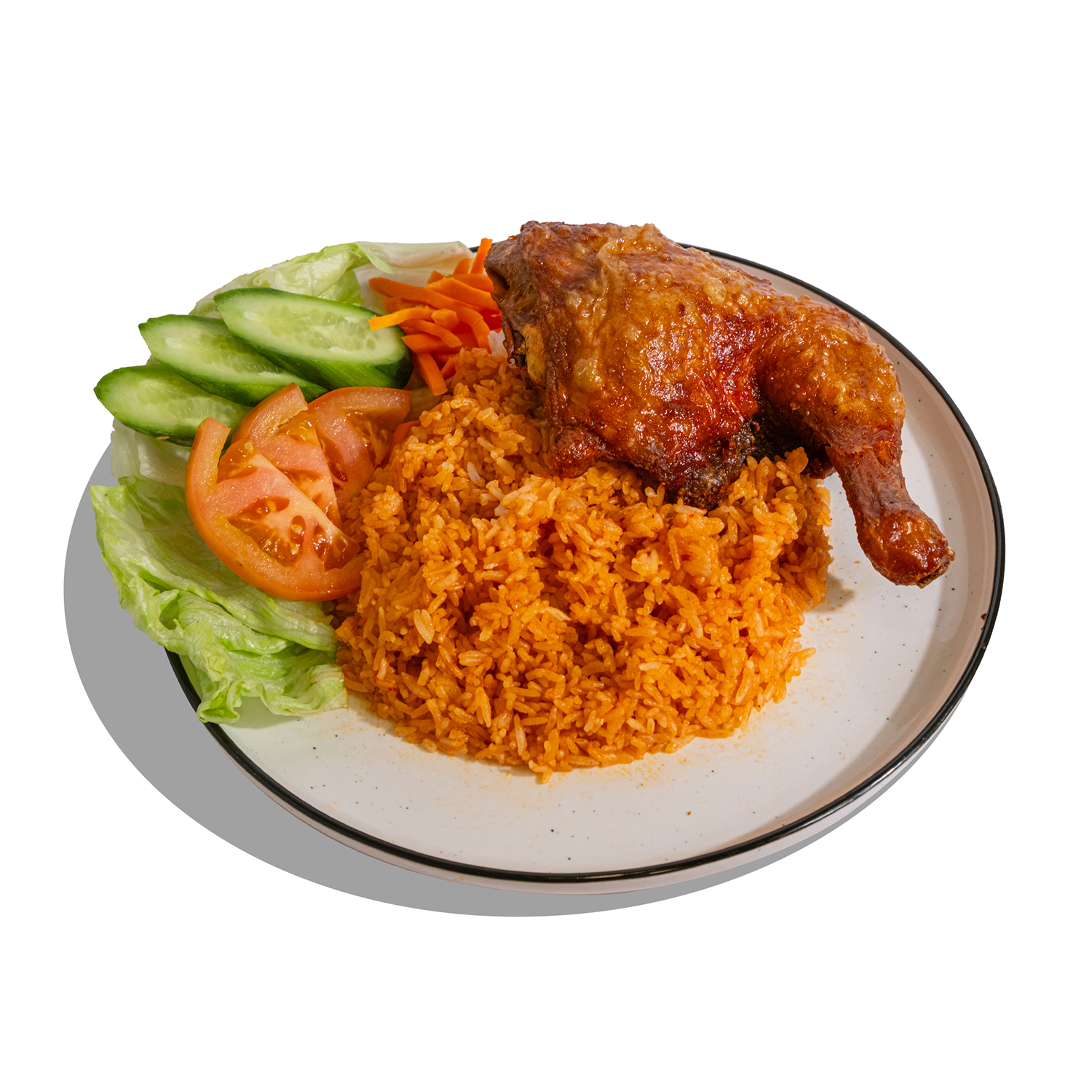 Crispy Chicken with Tomato Rice
